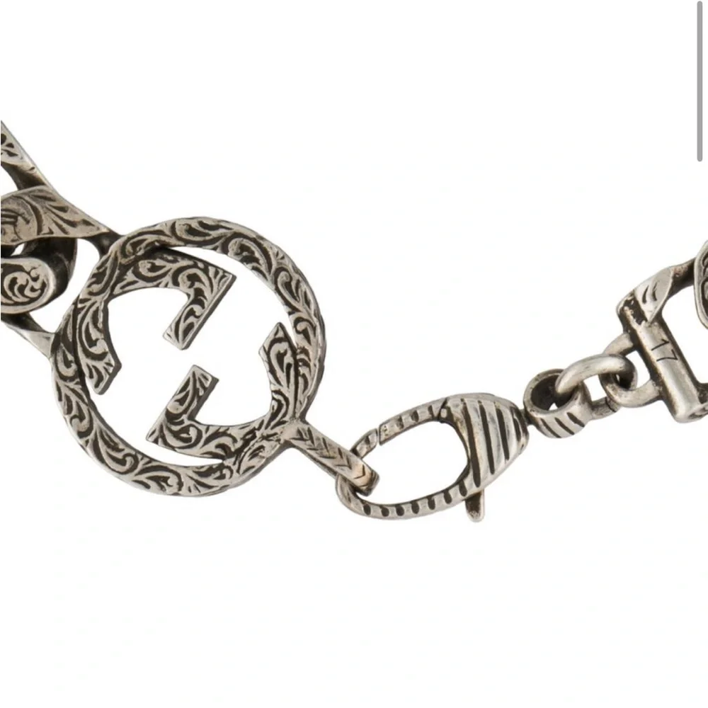 GUCCI Silver Interlocking G Chain Bracelet - Picture 2 of 7